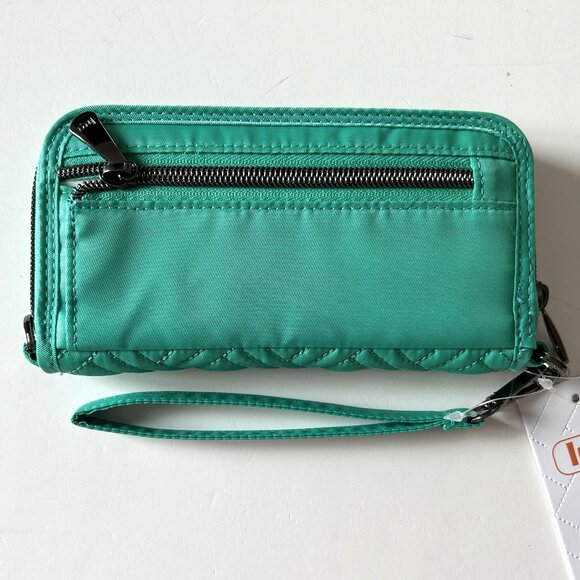 Lug Whirly RFID Wristlet Wallet Oasis Teal Green - Picture 14 of 15
